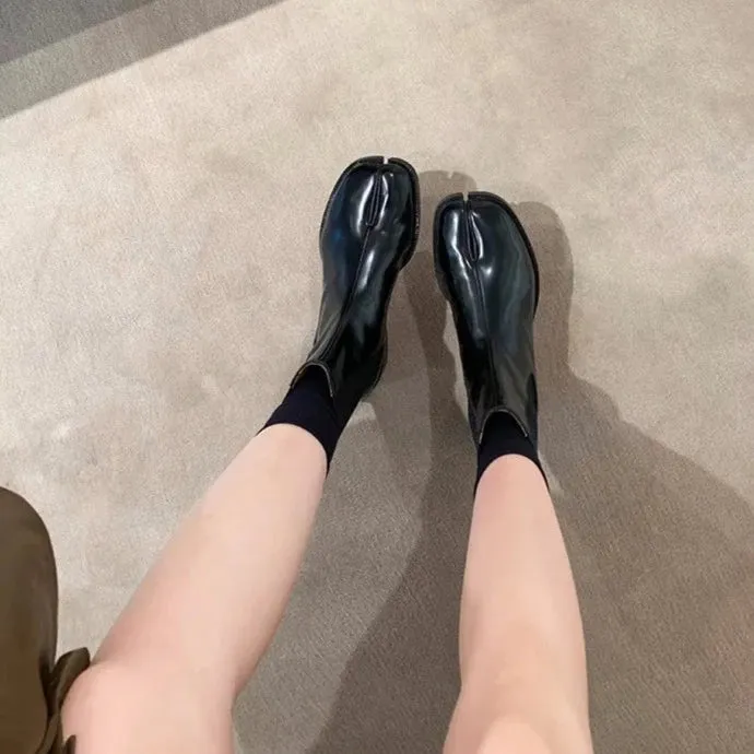 Aesthetic Gal Split Toe Chelsea Boots