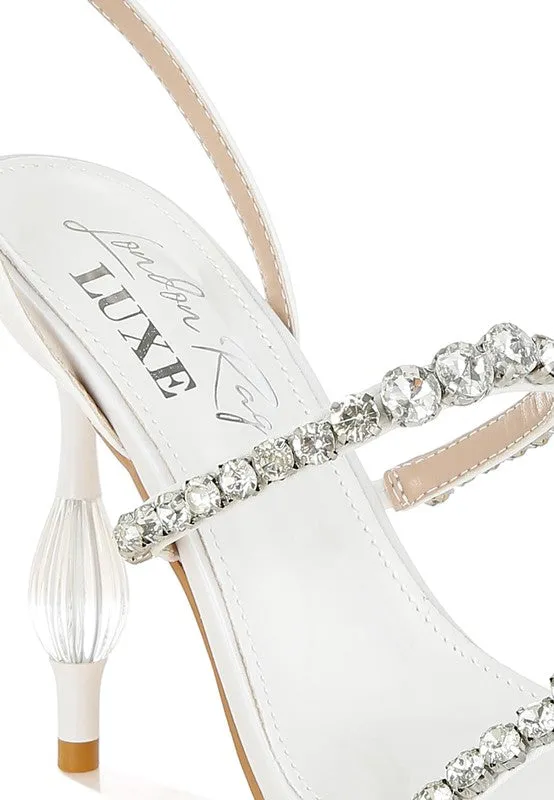 Aragon Diamante Embellished Fantasy Heel Sandals