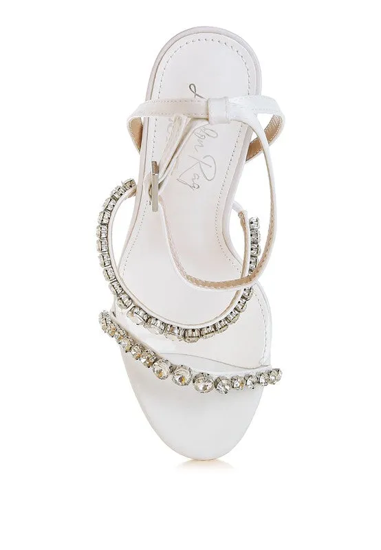 Aragon Diamante Embellished Fantasy Heel Sandals
