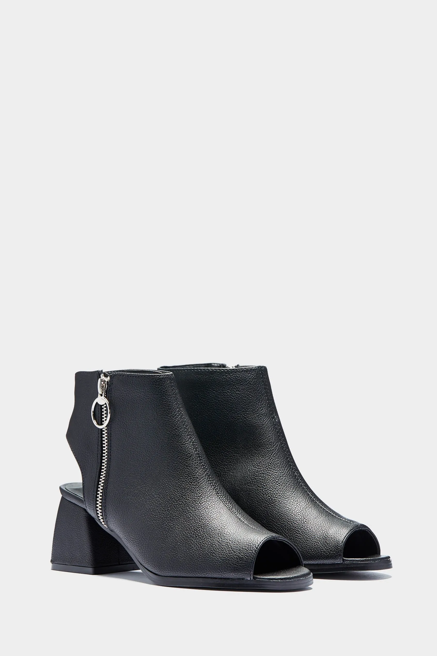 Black Cut Out Heel Boot
