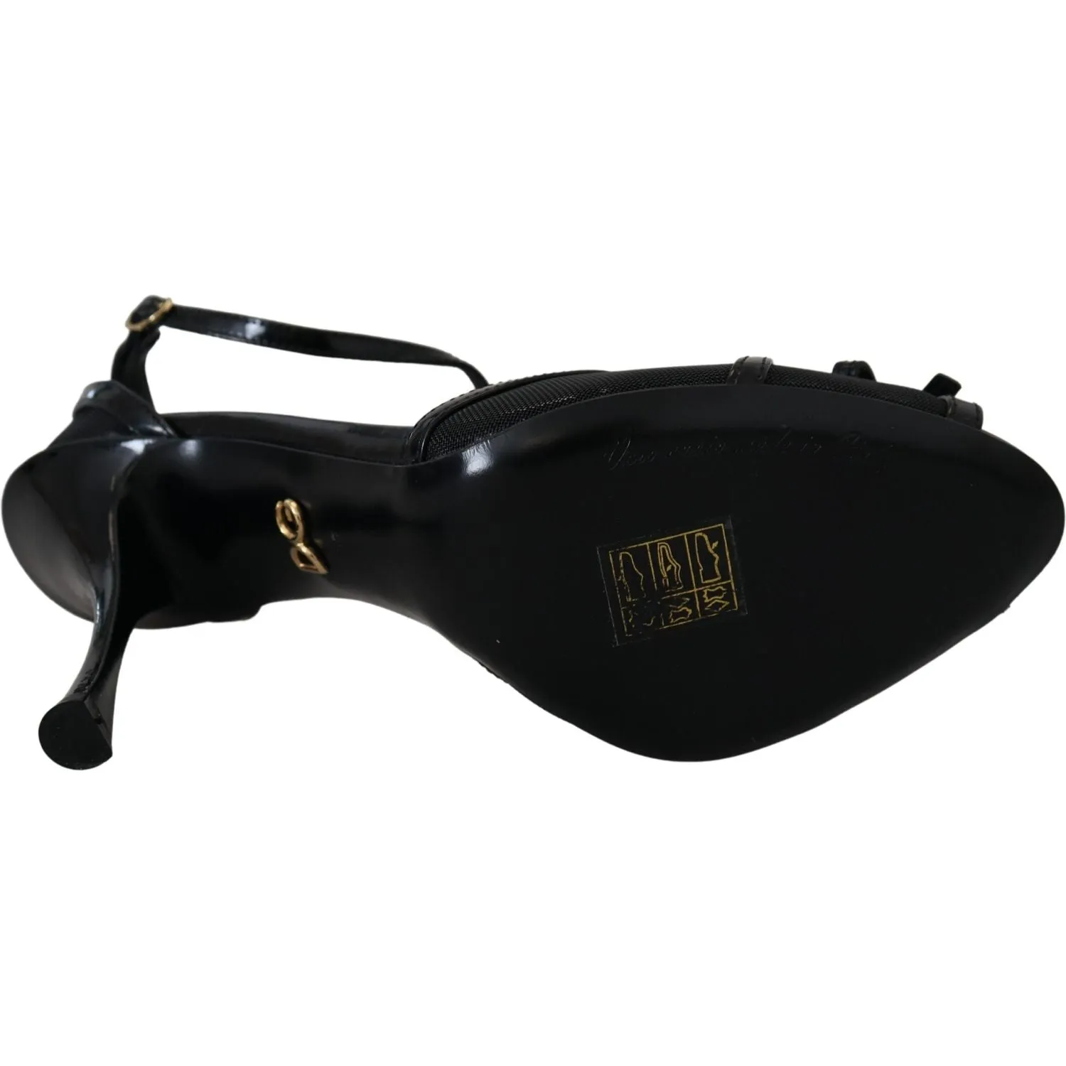 Dolce & Gabbana Elegant Black Stiletto Heeled Sandals