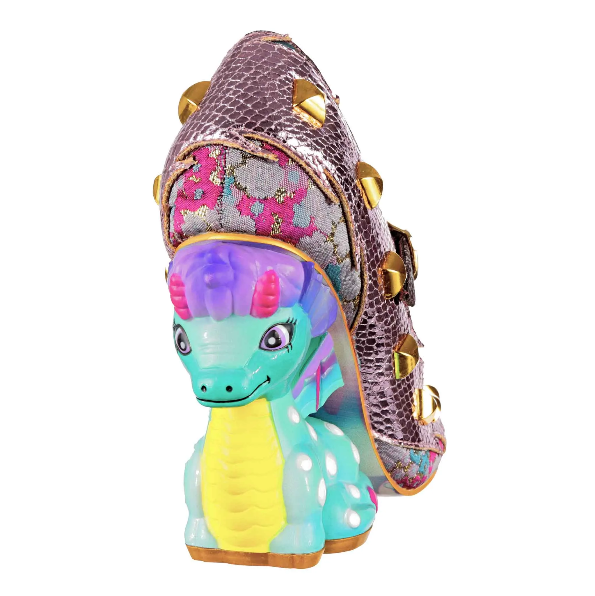 Irregular Choice Womens Dragons & Fire Flail Tail High Heels - Rose