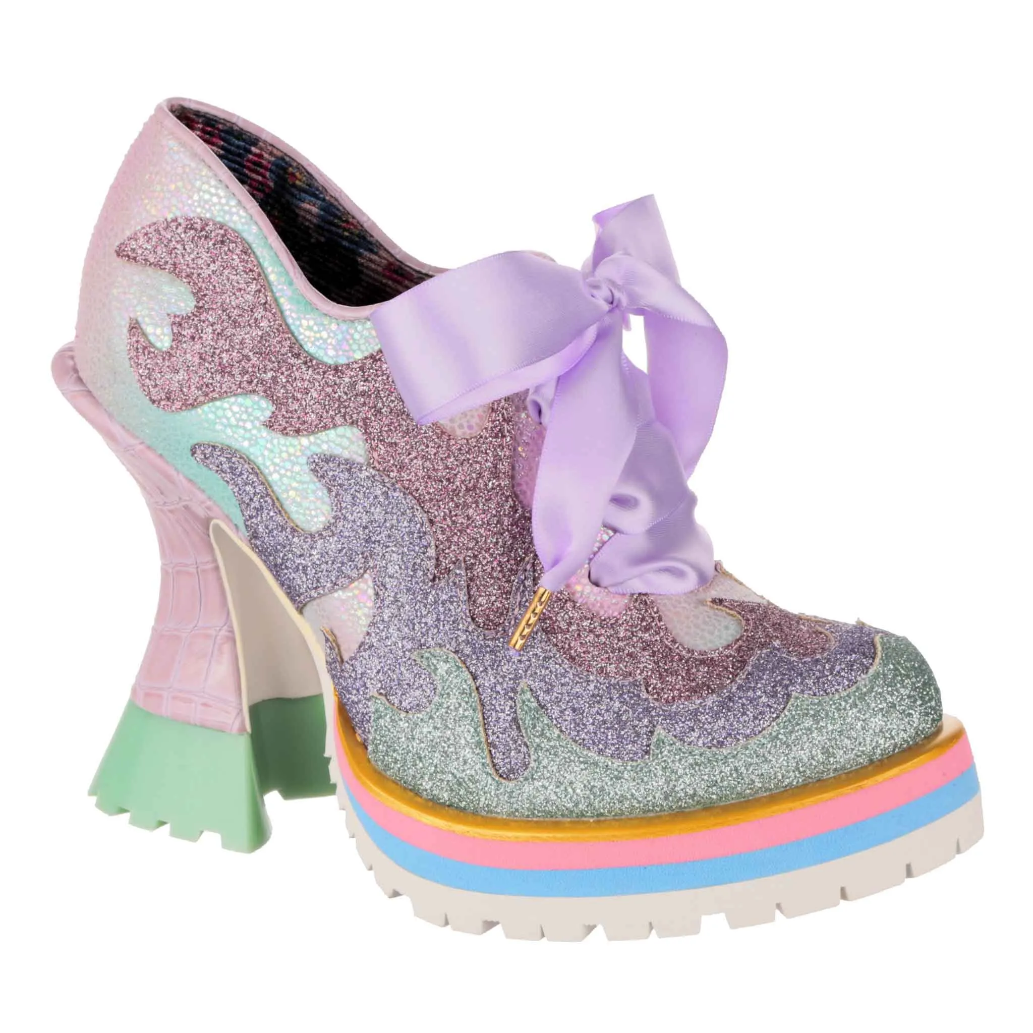 Irregular Choice Womens Flaming Hot High Heel - Lilac