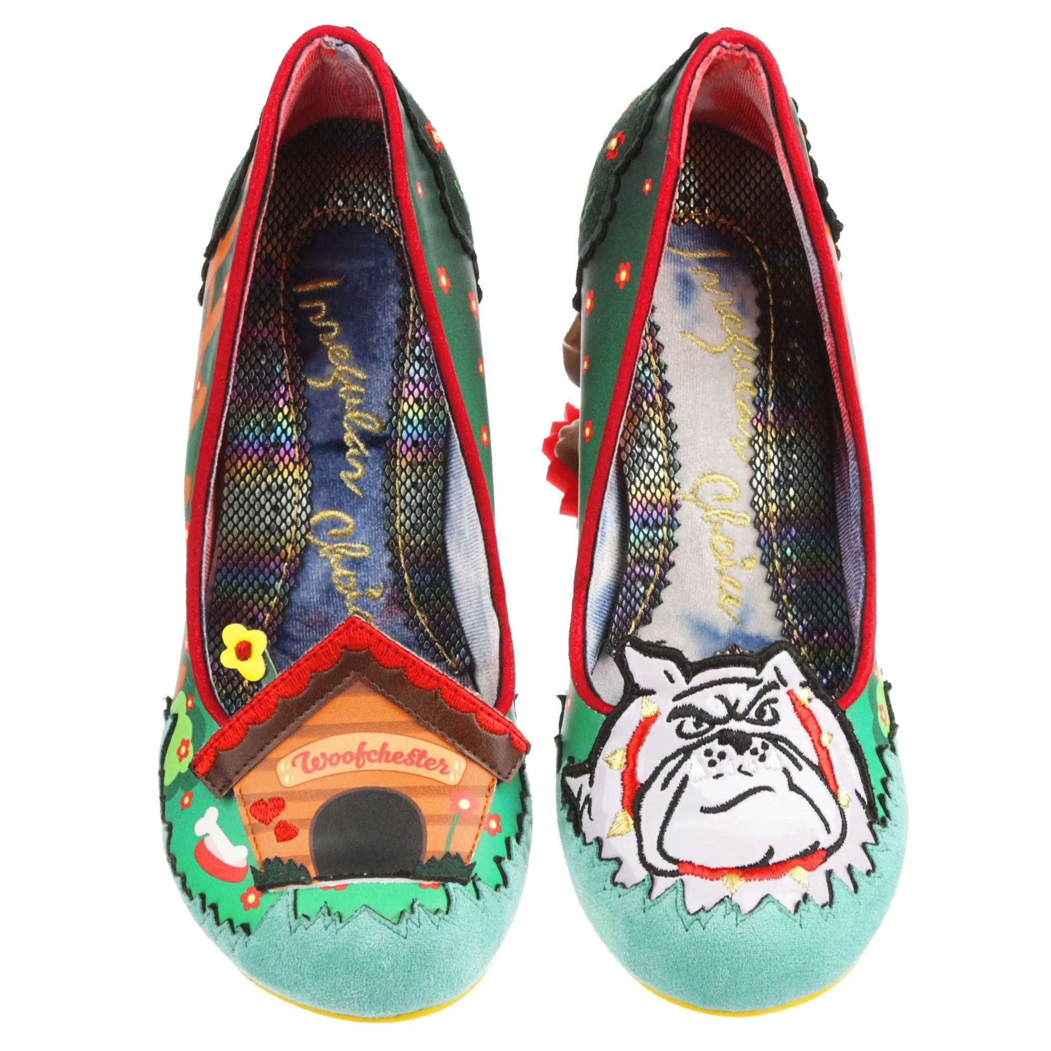 Irregular Choice Womens Top Dog High Heel - Green Multi