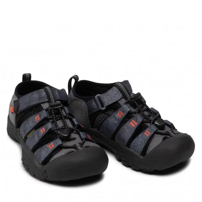 Keen Kids Newport H2 Sandals- Steel Grey/ Black