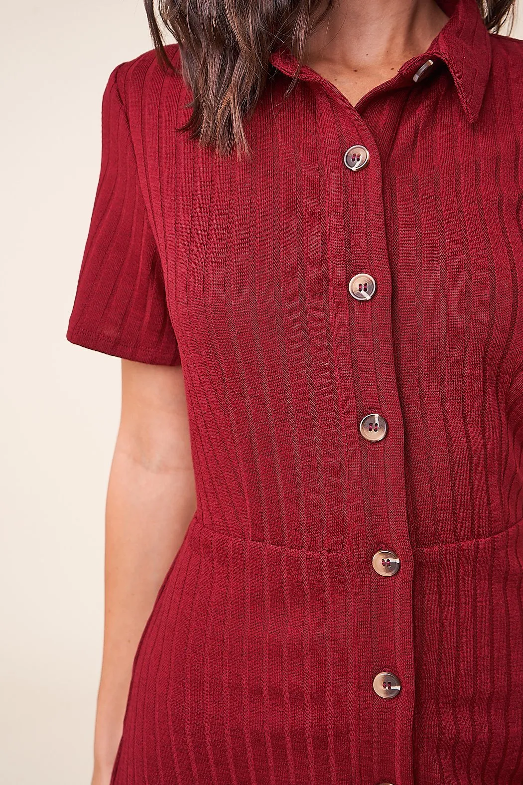 Oxford Button Up Mini Dress