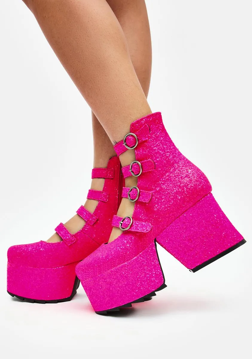 Pink Moonlight Sonata Platform Heels