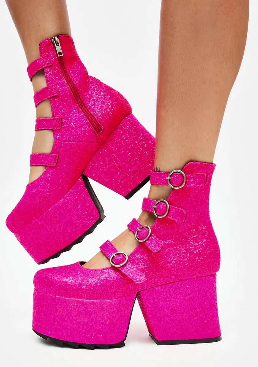 Pink Moonlight Sonata Platform Heels