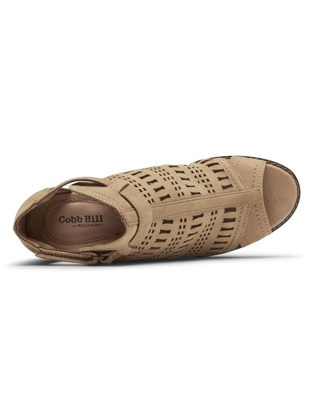 Rockport Womens Cobb Hill Lucinda Perforated Bootie Tan CH9707