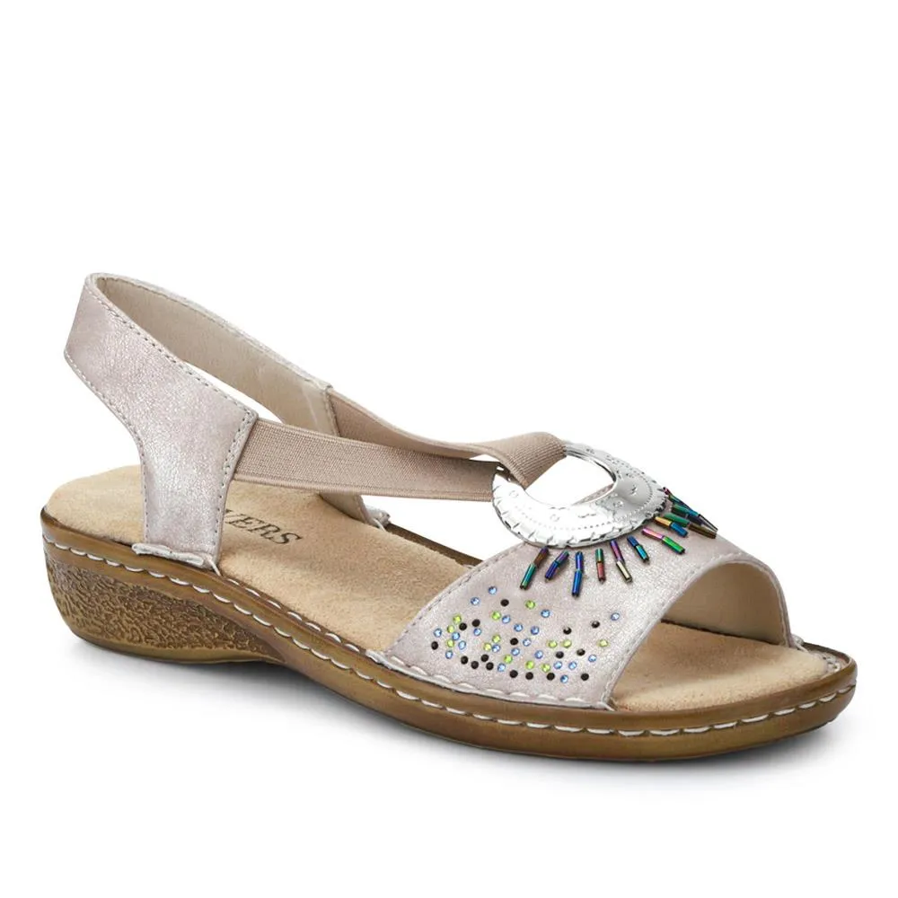 Sleek Elasticated Sandals - WBINS41047 / 327 107