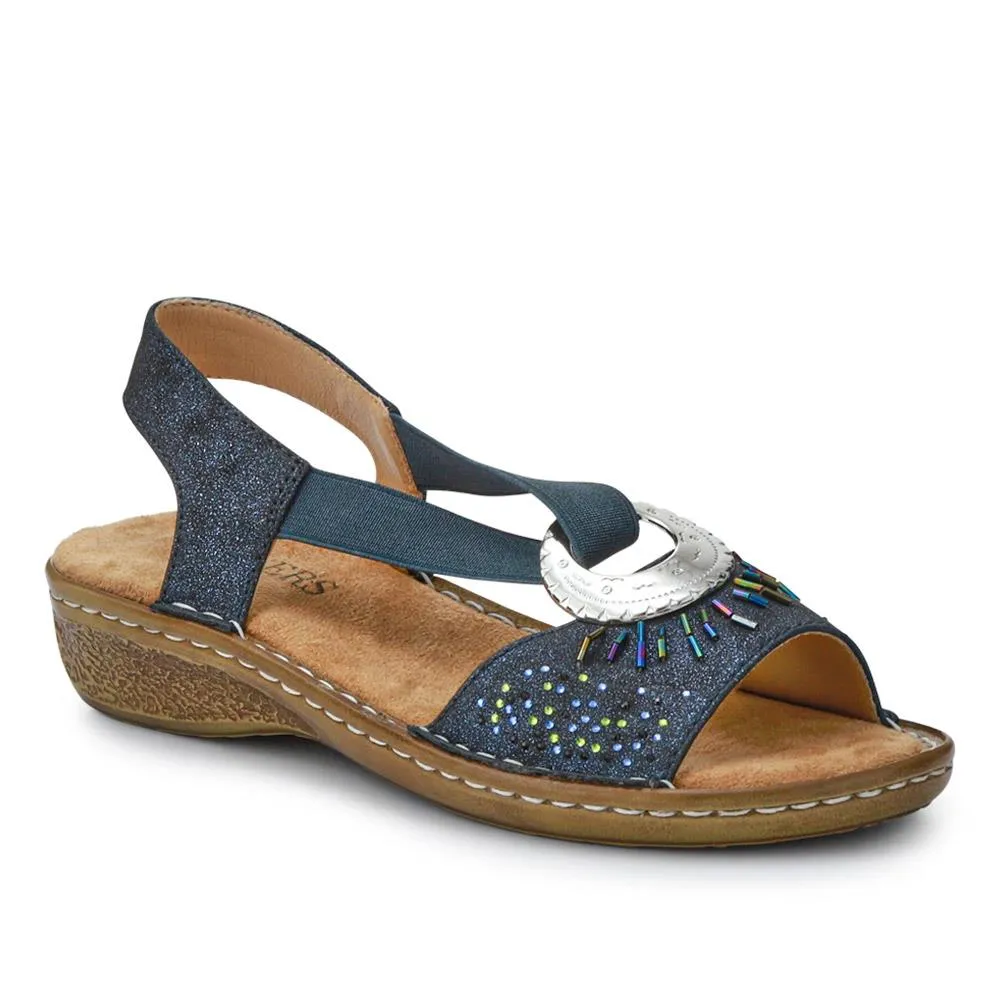 Sleek Elasticated Sandals - WBINS41047 / 327 107