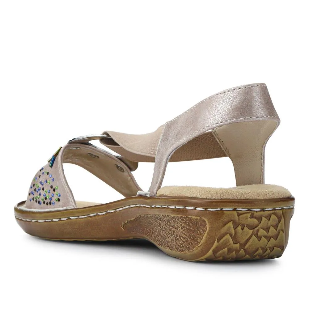 Sleek Elasticated Sandals - WBINS41047 / 327 107
