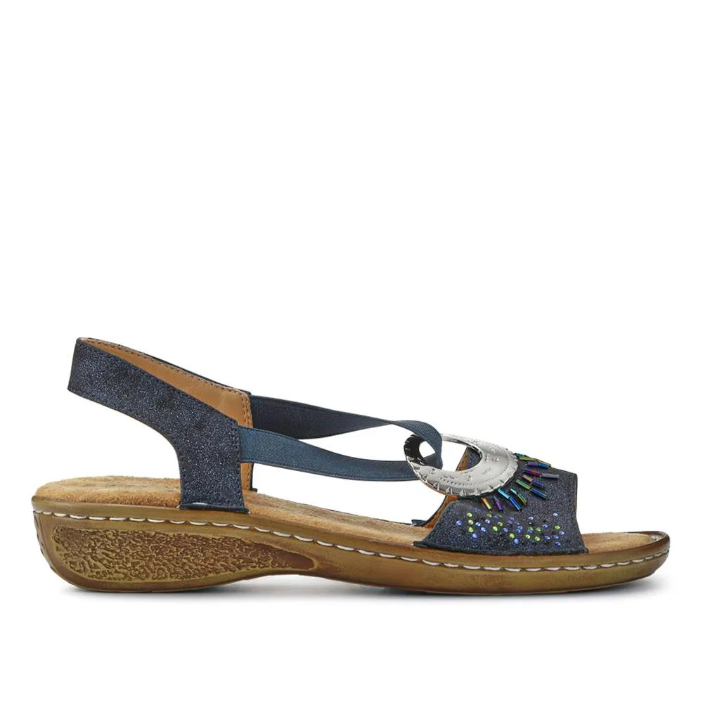 Sleek Elasticated Sandals - WBINS41047 / 327 107