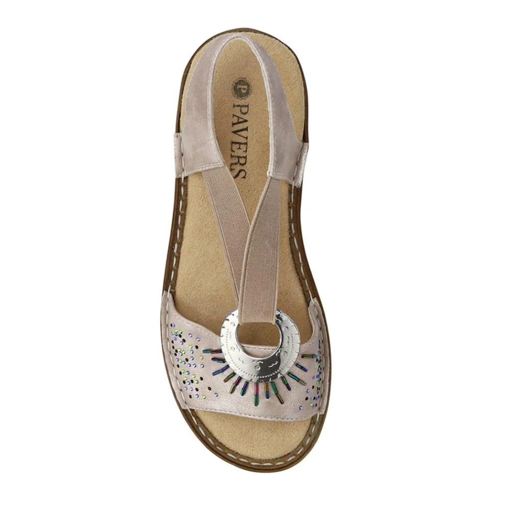 Sleek Elasticated Sandals - WBINS41047 / 327 107