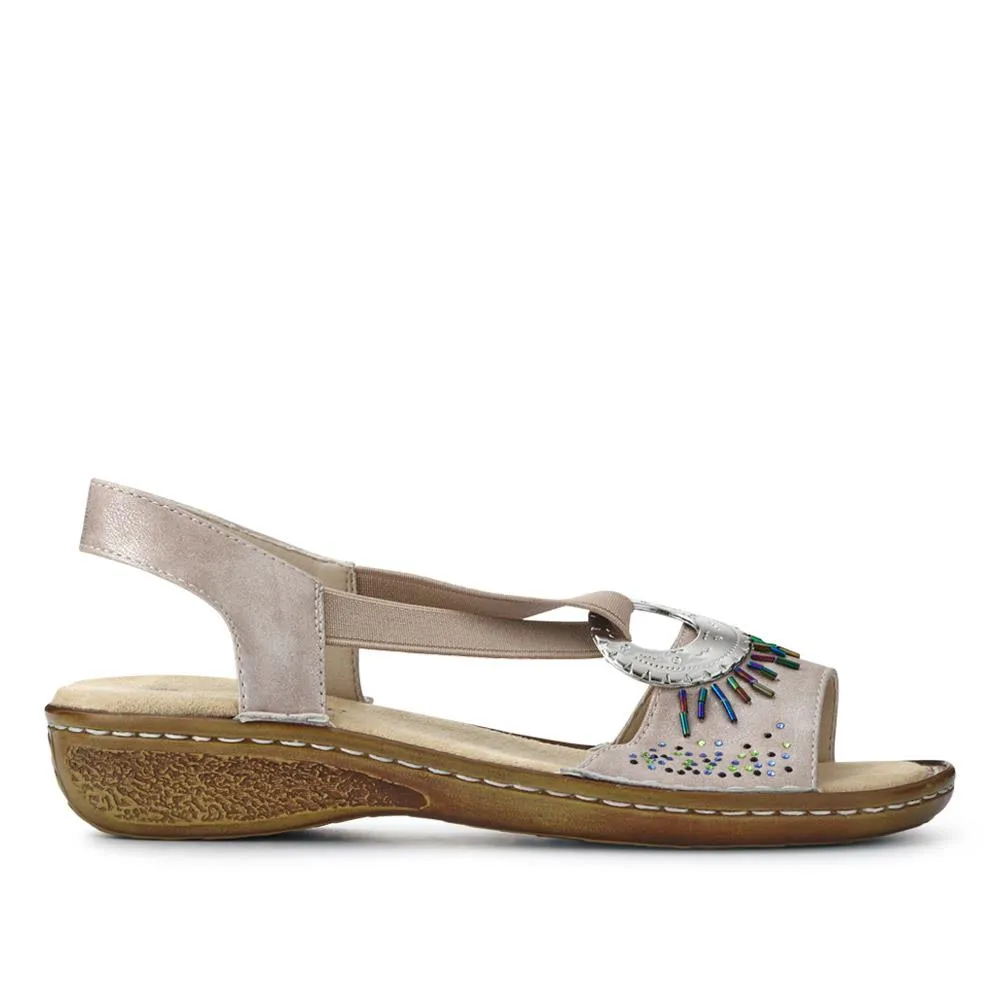 Sleek Elasticated Sandals - WBINS41047 / 327 107