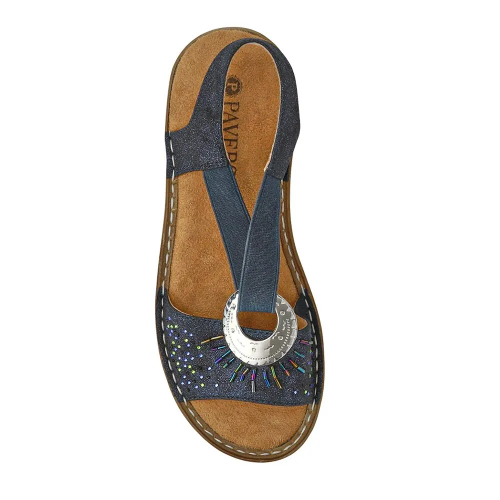 Sleek Elasticated Sandals - WBINS41047 / 327 107
