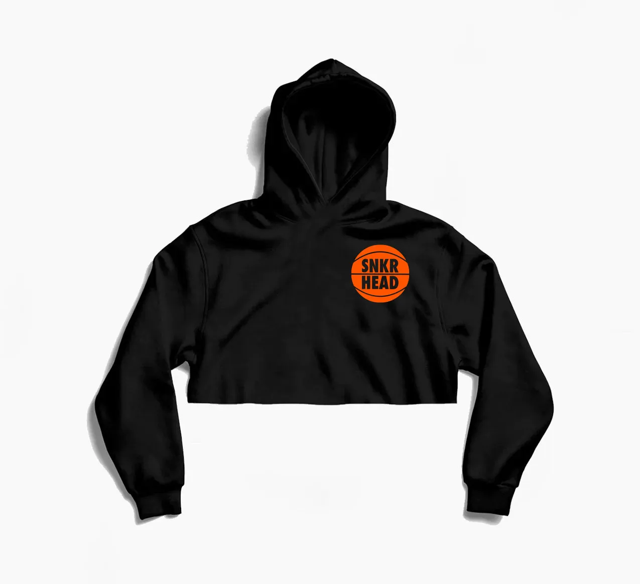 Snkr Head Basketball Crop Hoodie (Fuzzy Flock)