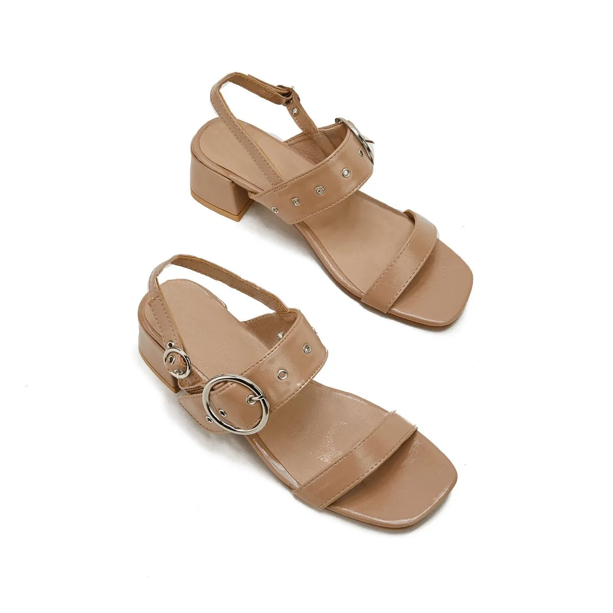 Sohiwoo  Imily Bela Women's Ankle Adjustable Buckle Closure Low Heel Sandals