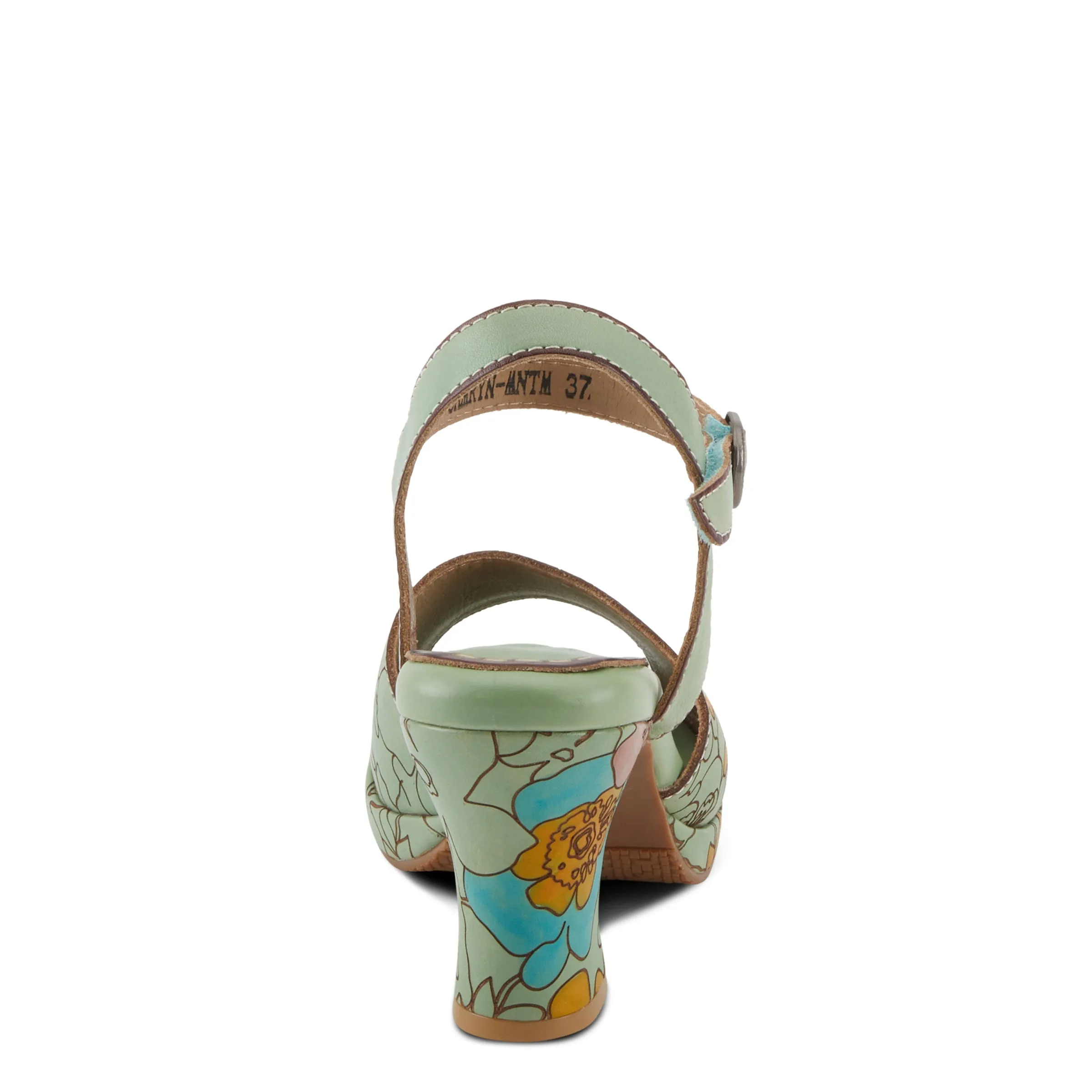 Spring Step Shoes  L'Artiste Camryn Sandals Women’s Leather Floral Design