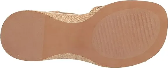 Steve Madden Crazy Raffia Ankle Strap Open Toe Multi Straps Wedge Heeled Sandals