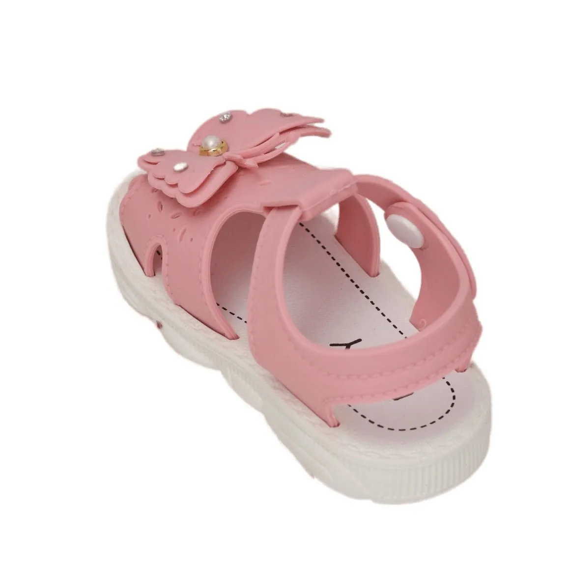 Sweetheart Pink Butterfly-Themed Sandals for Girls