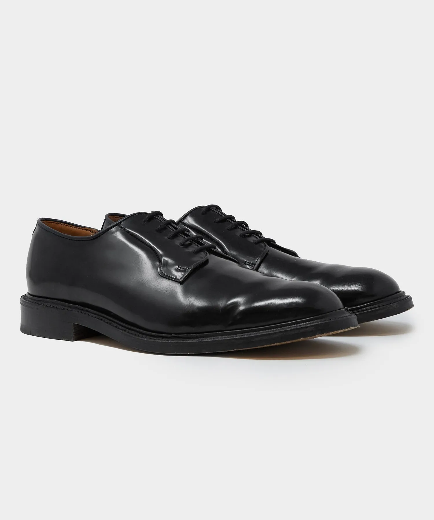 Todd Snyder x Sanders Gibson Derby in Black Leather