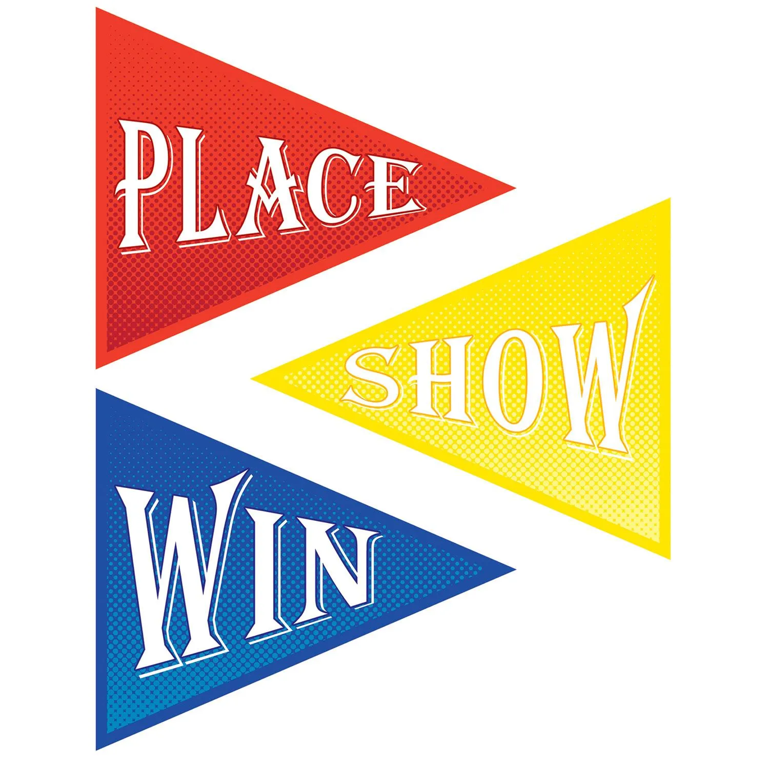 Win, Place & Show Party Cutouts (3 per Package)
