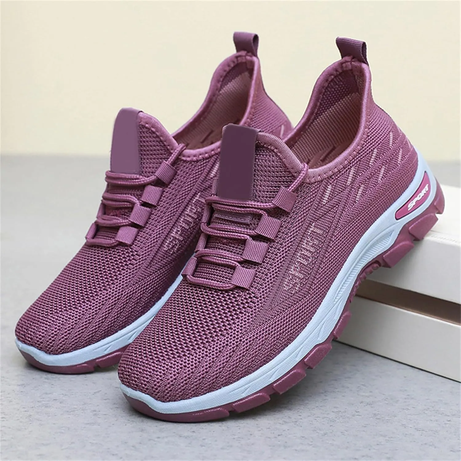 Womens Running Shoes Lightweight Breathable No Slip Sneakers Gym Athletic Workout Casual Sports Ladies Tennis Shoes